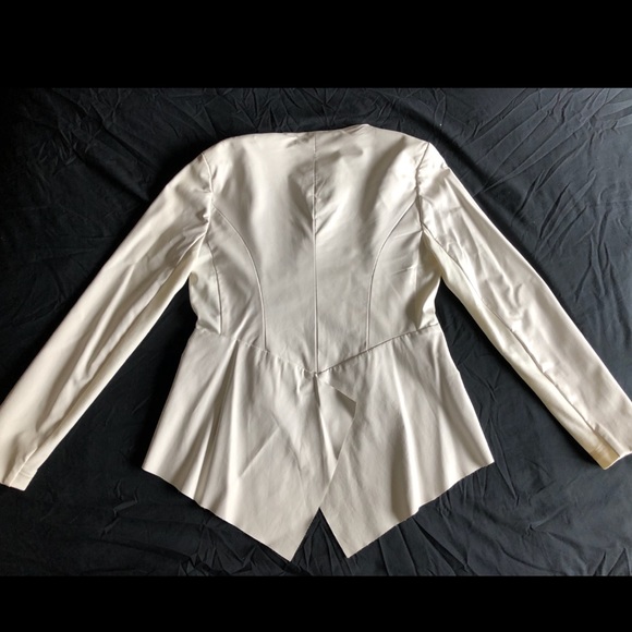 WHITE W118 vegan leather “Lewis” jacket w tails. - Picture 5 of 8